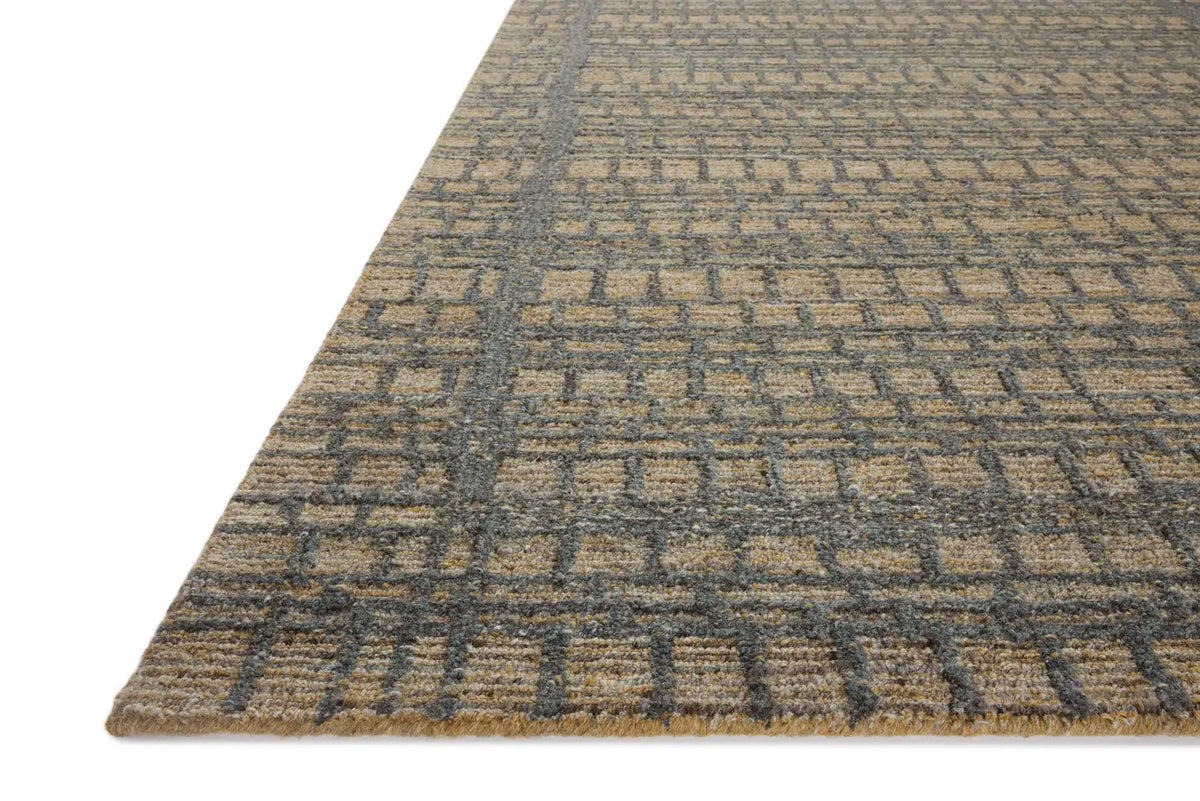 Loloi Elias Ela-05 Wheat/Charcoal Rug - rug corner