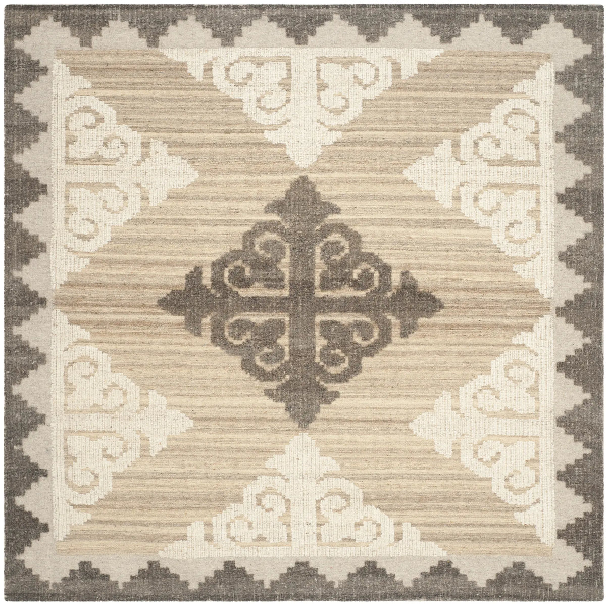 Safavieh Kenya 7'-0" x 7'-0" Rug in Brown / Charcoal