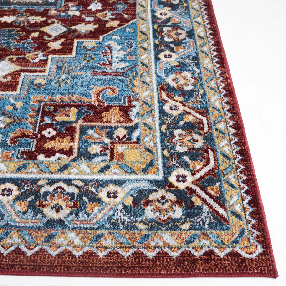 Safavieh Bayside 4'-0" x 6'-0" Rug in Blue / Red