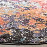 Safavieh Monaco 6'-7" x 6'-7" Rug in Blue / Orange