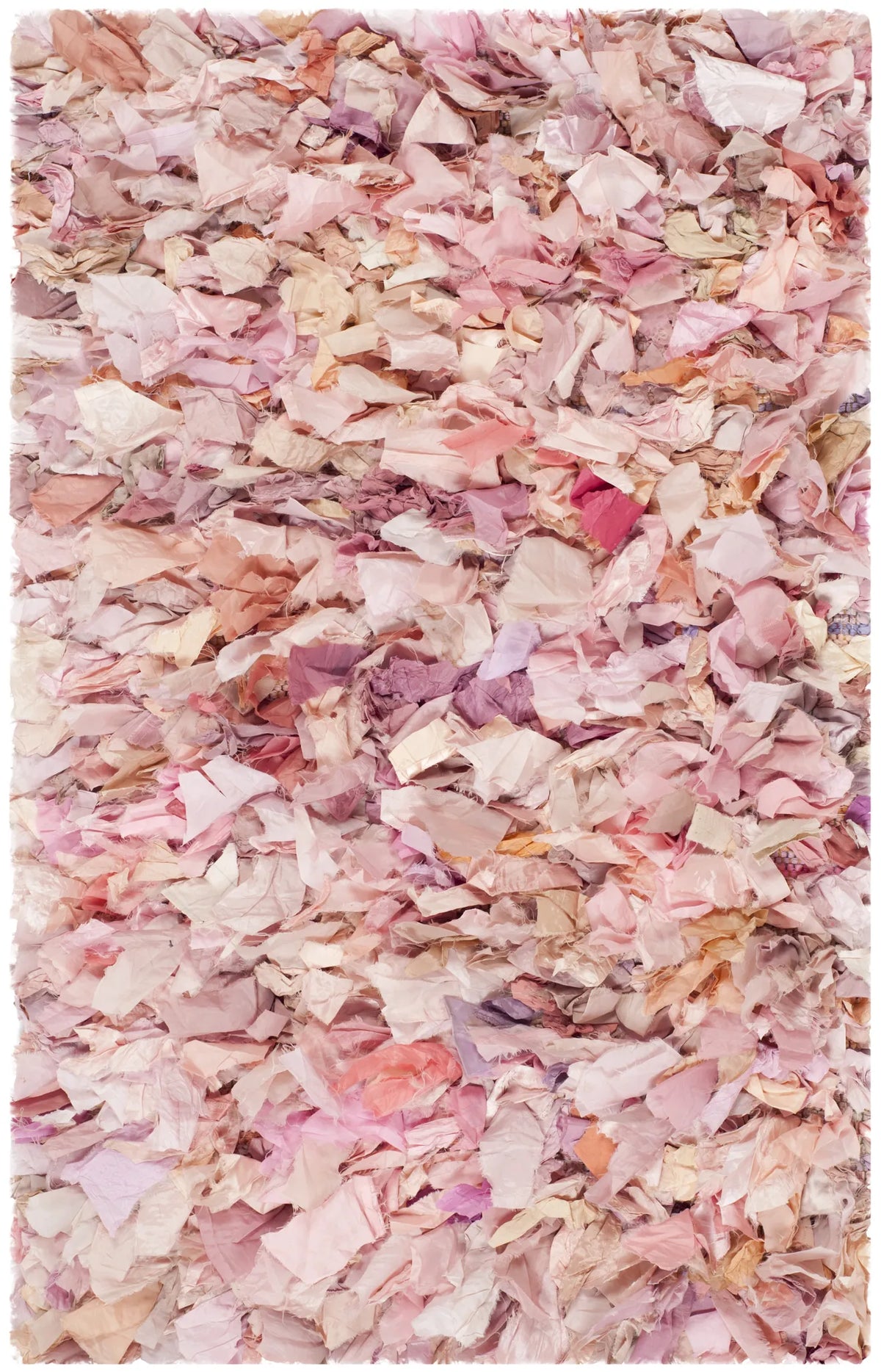 Safavieh Rio Shag 2'-6" x 4'-0" Rug in Ivory / Pink