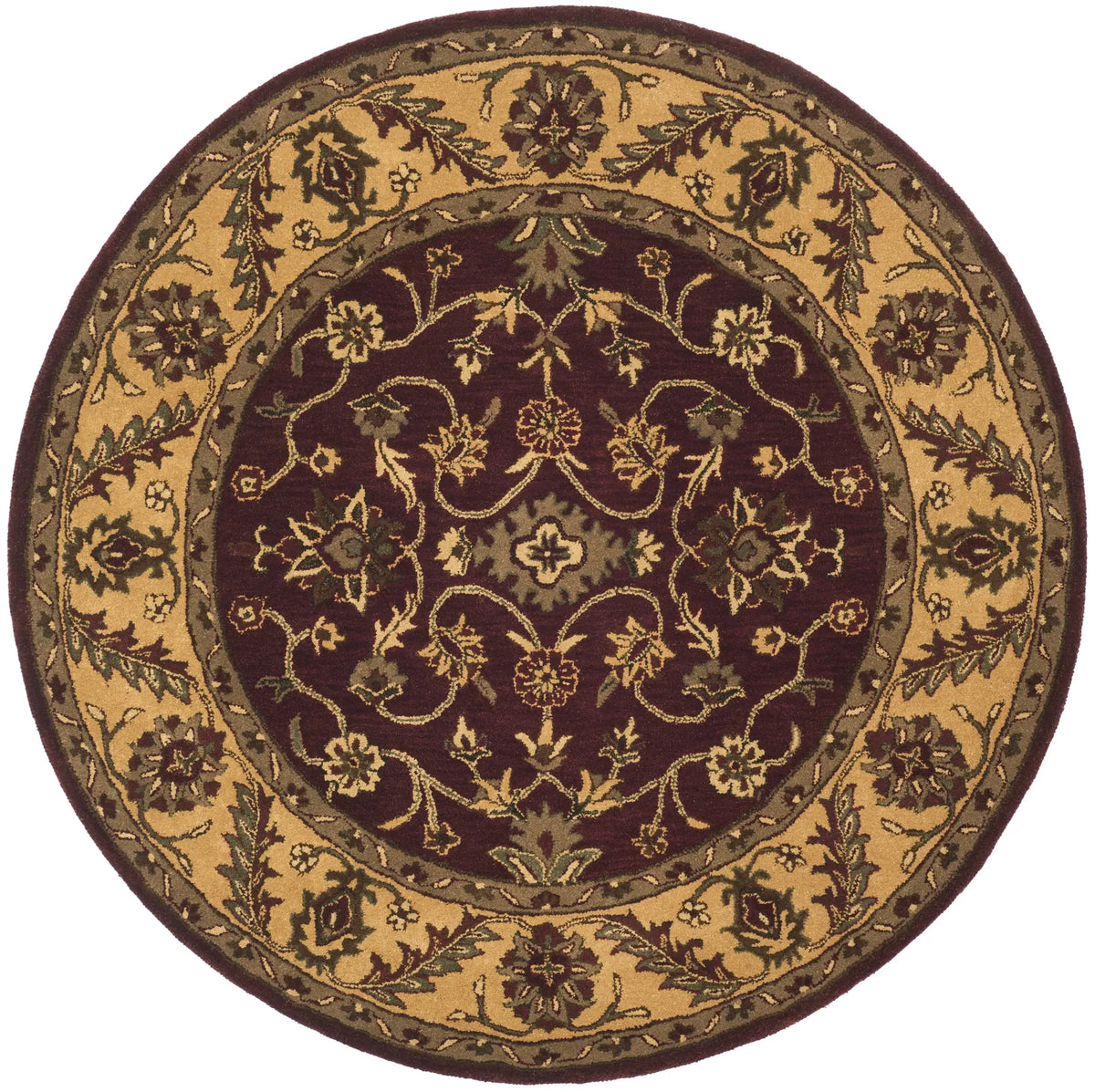 Safavieh Golden Jaipur 6'-0" x 6'-0" Rug in Burgundy / Gold