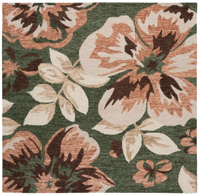 Safavieh Jardin 6'-0" x 6'-0" Rug in Green / Pink