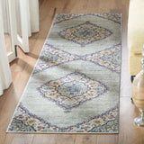 Safavieh Madison 2'-3" x 8'-0" Rug in Light Grey / Fuchsia