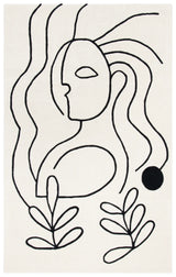 Safavieh Fifth Avenue 4'-0" x 6'-0" Rug in Ivory / Black