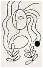Safavieh Fifth Avenue 4'-0" x 6'-0" Rug in Ivory / Black