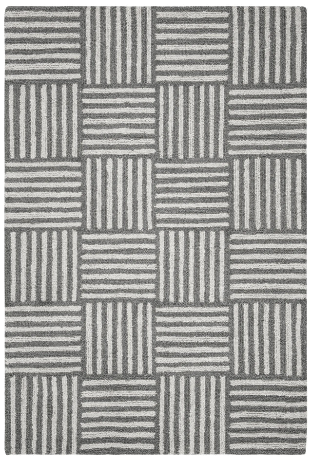 Safavieh Abstract 4'-0" x 6'-0" Rug in Ivory / Dark Grey
