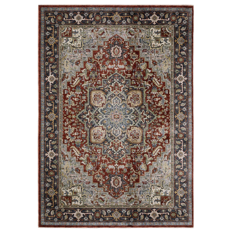 Oriental Weavers Sphinx ELIANA ELI11 Red Medallion Rugs - main flat