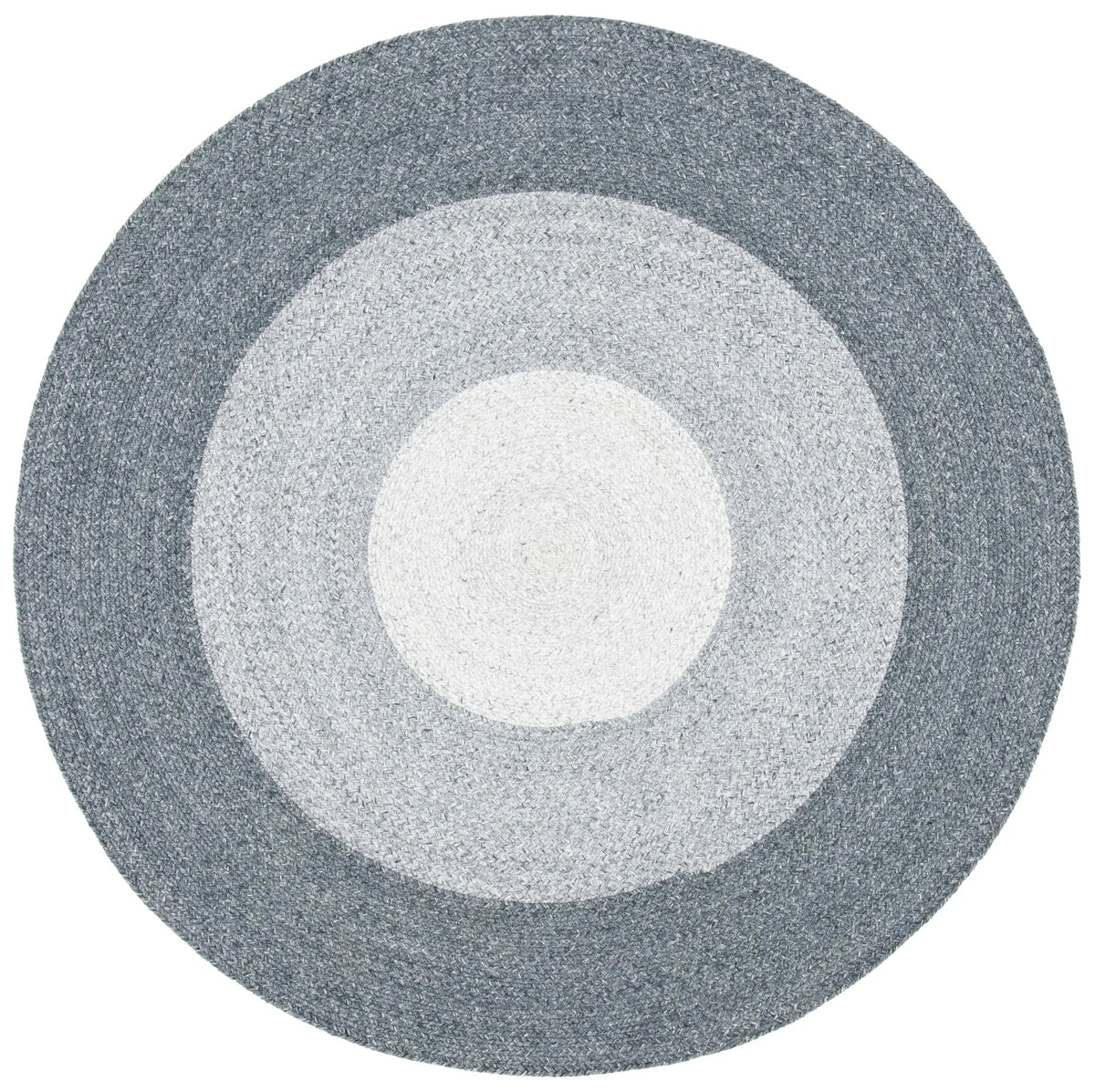 Safavieh Braided 5'-0" x 5'-0" Rug in Dark Grey / Ivory