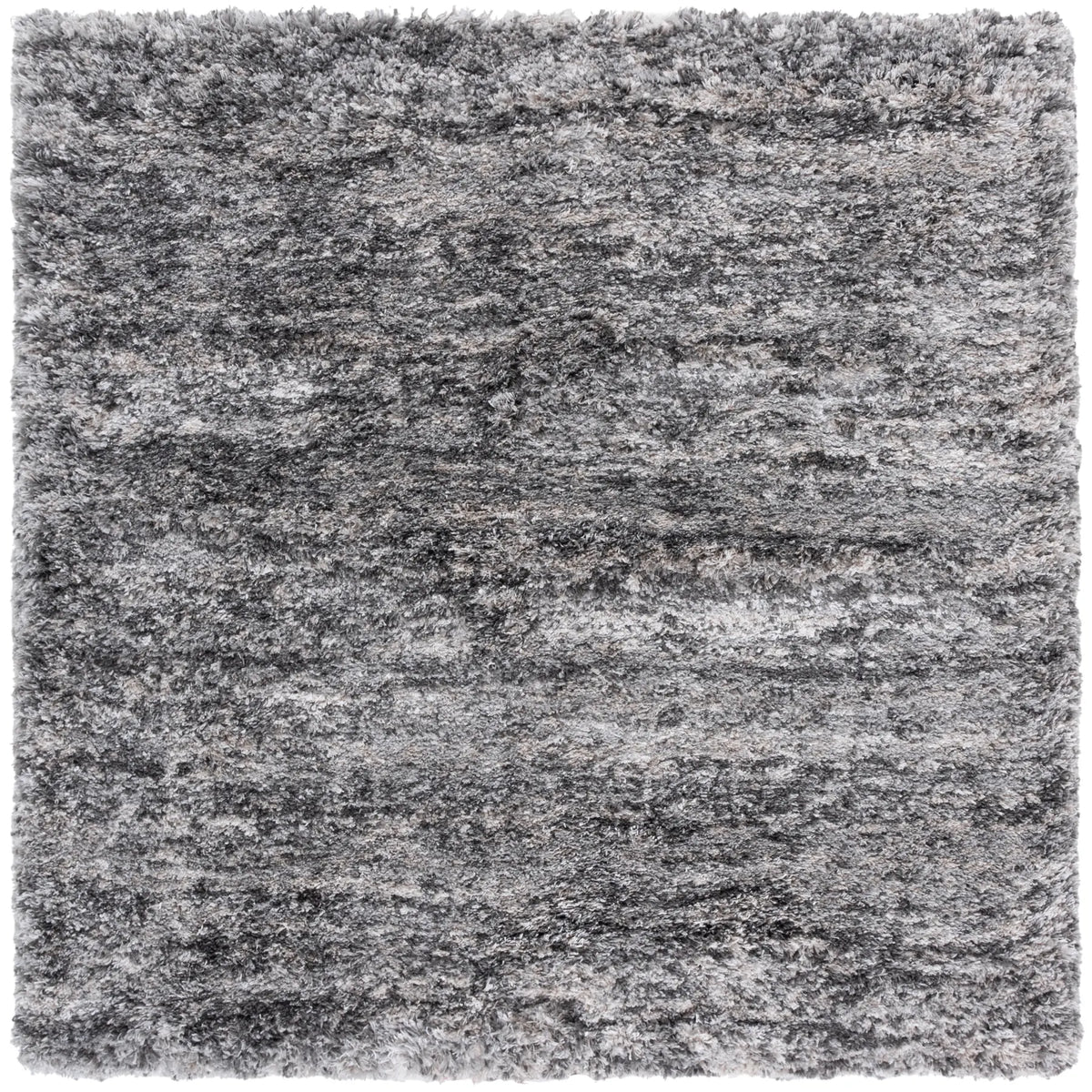 Safavieh Iceland Shag 5'-3" x 5'-3" Rug in Grey / Dark Grey