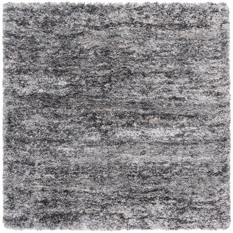 Safavieh Iceland Shag 5'-3" x 5'-3" Rug in Grey / Dark Grey