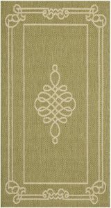Safavieh Courtyard 2'-0" x 3'-7" Rug in Green / Creme