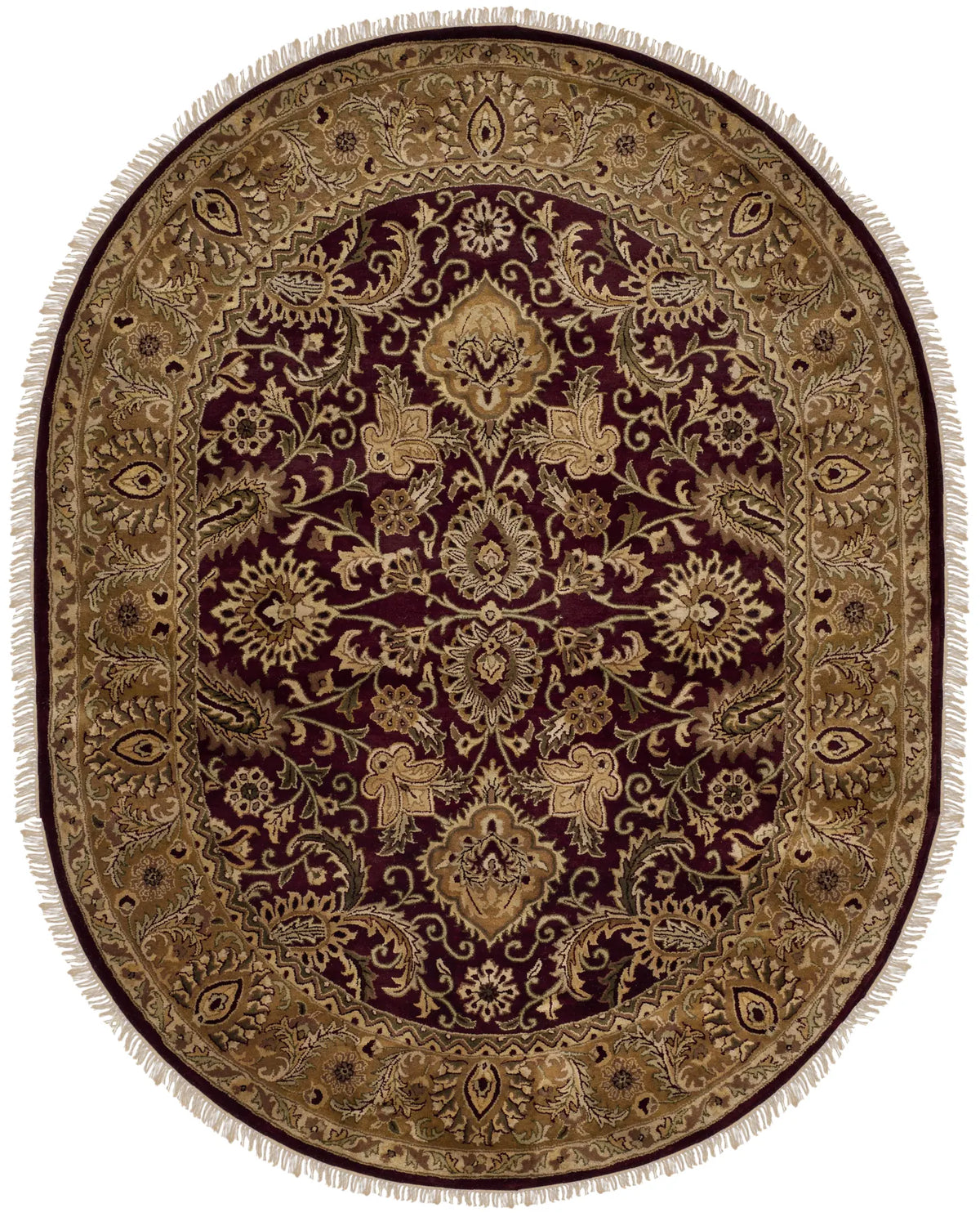 Safavieh Classic 7'-6" x 9'-6" Rug in Burgundy / Gold