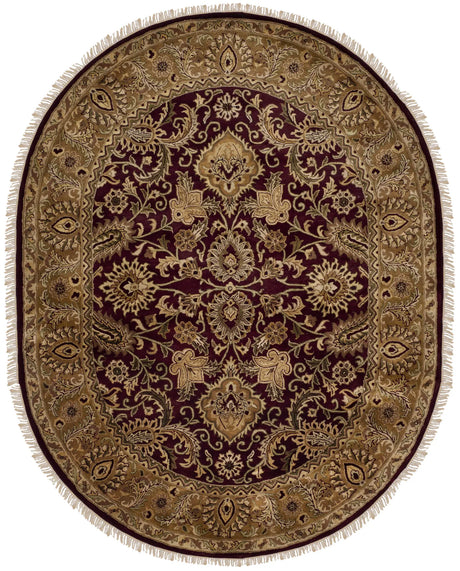 Safavieh Classic 7'-6" x 9'-6" Rug in Burgundy / Gold