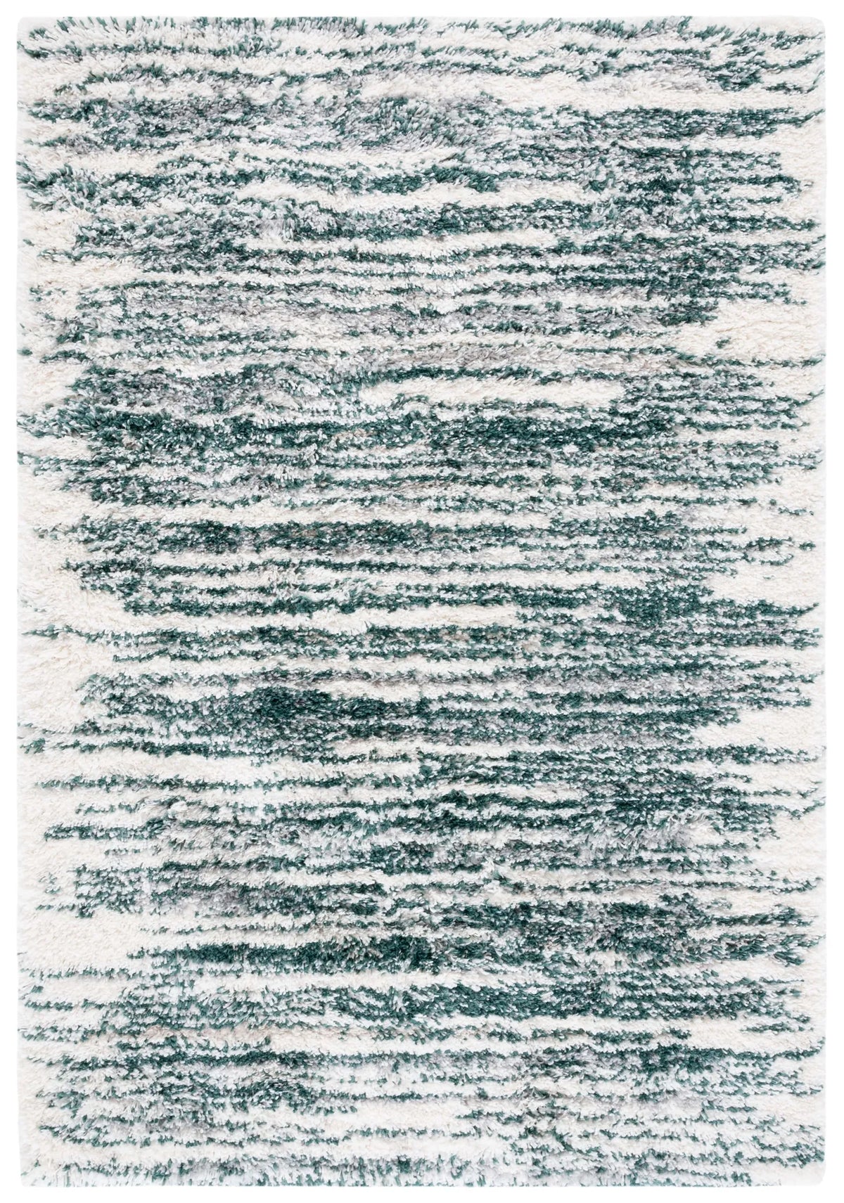Safavieh Fontana Shag  800 4'-0" x 6'-0" Rug in Green / Ivory