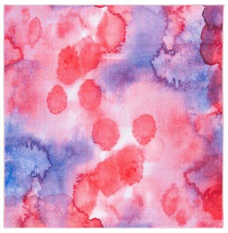 Safavieh Paint Brush 6'-7" x 6'-7" Rug in Fuchsia / Lavender
