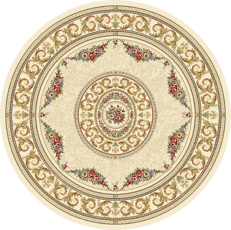 Dynamic Rugs Ancient Garden 57226 Ivory Rugs - Round