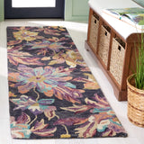 Safavieh Blossom 2'-3" x 8'-0" Rug in Charcoal / Plum