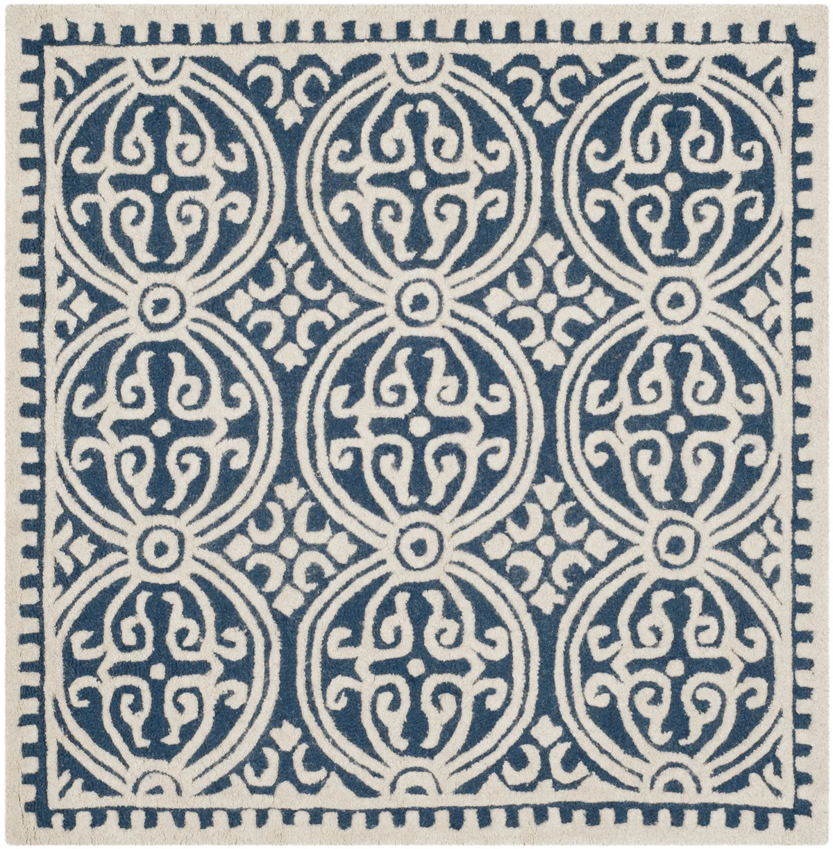 Safavieh Cambridge 3'-0" x 3'-0" Rug in Navy Blue / Ivory