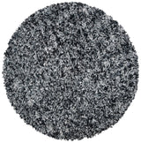 Safavieh Rio Shag 6'-0" x 6'-0" Rug in Black / Ivory