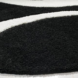 Safavieh Florida Shag 5'-0" x 5'-0" Rug in Black / Ivory