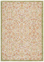 Safavieh Courtyard 4'-0" x 5'-7" Rug in Green Ivory / Red Yellow
