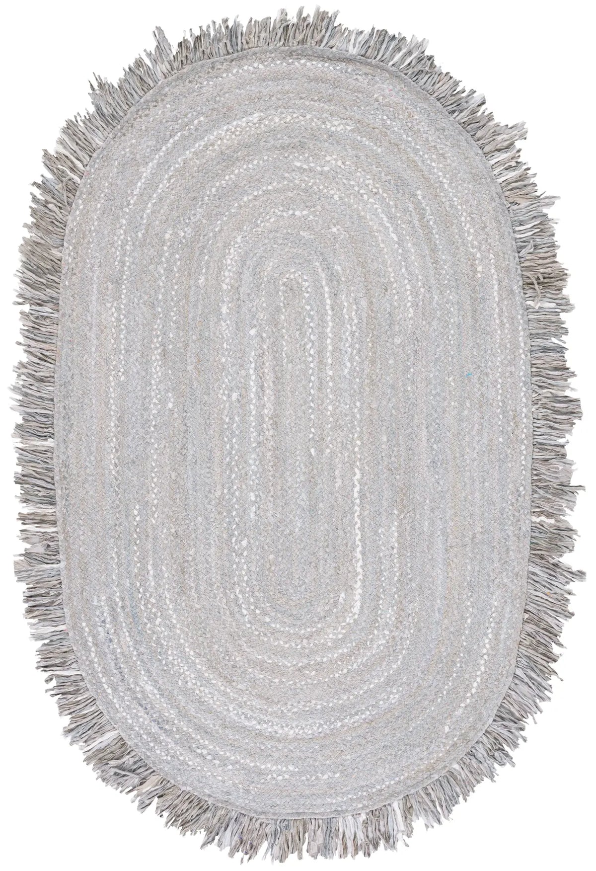 Safavieh Braided 5'-0" x 8'-0" Rug in Light Grey