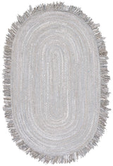 Safavieh Braided 5'-0" x 8'-0" Rug in Light Grey