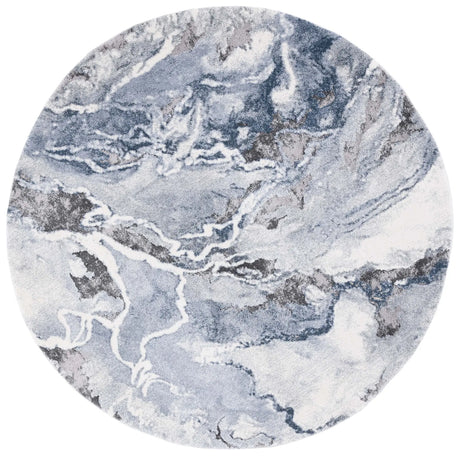 Safavieh Cyrus Shag 6'-7" x 6'-7" Rug in Ivory / Blue