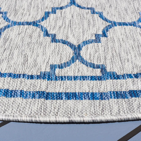 Safavieh Courtyard 6'-7" x 6'-7" Rug in Grey / Navy