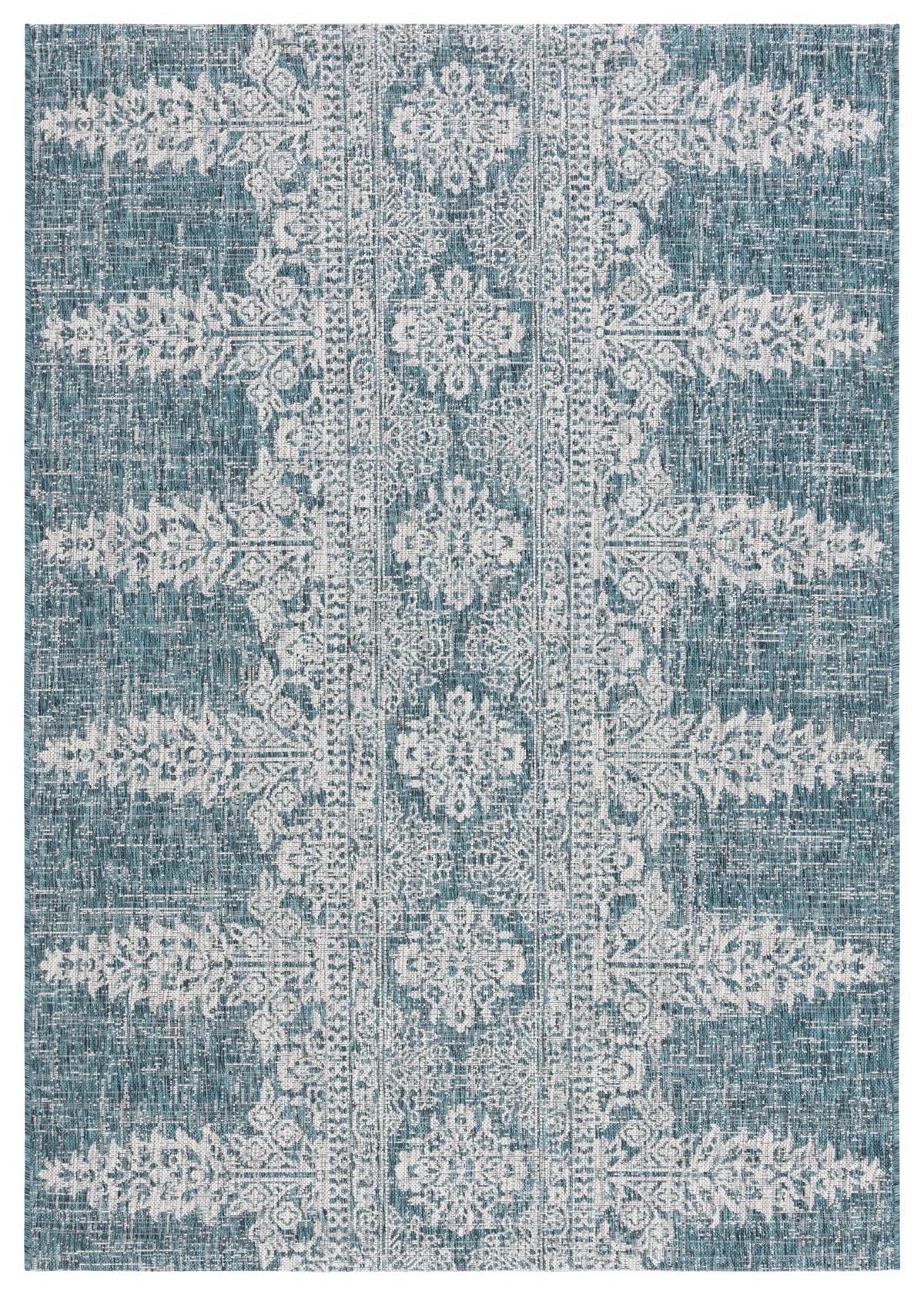 Safavieh Courtyard 5'-3" x 7'-7" Rug in Teal / Grey