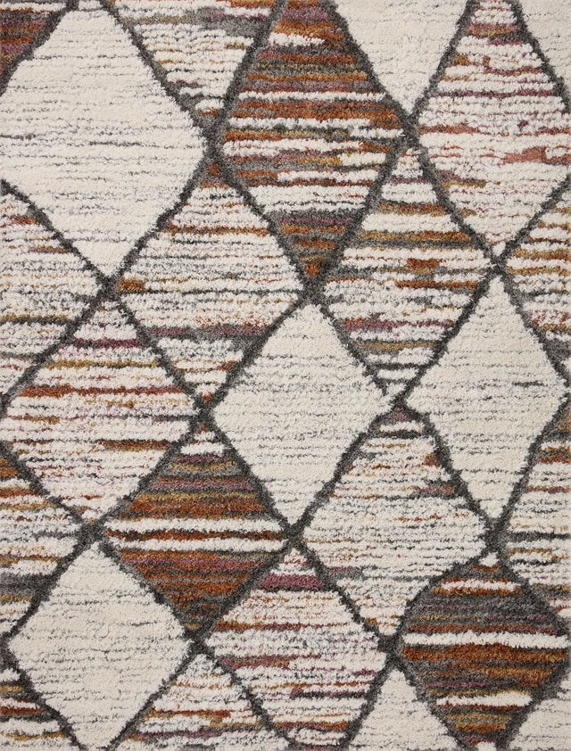 Loloi Levitt Shag Lev-05 Ivory/Fiesta Rug - main flat
