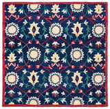 Safavieh Blossom 6'-0" x 6'-0" Rug in Navy / Red