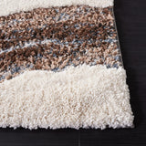 Safavieh Hi-Lo Shag 4'-0" x 6'-0" Rug in Brown / Beige Blue
