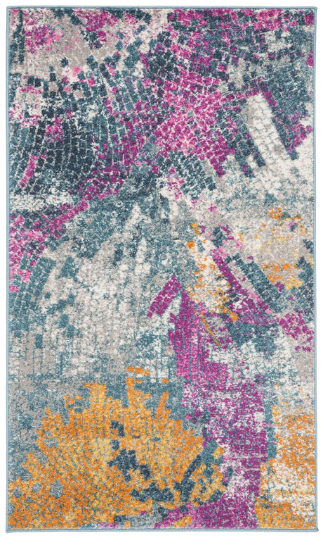 Safavieh Madison 200 3'-0" x 5'-0" Rug in Blue / Multi