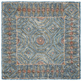 Safavieh Micro-Loop 5'-0" x 5'-0" Rug in Green / Blue