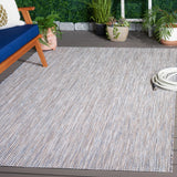 Safavieh Courtyard 4'-0" x 5'-7" Rug in Ivory Blue / Beige