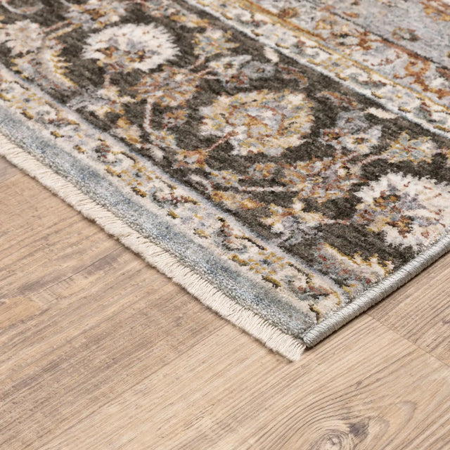 Oriental Weavers Sphinx Maharaja 660J1 Ivory/Blue Rugs - corner detail