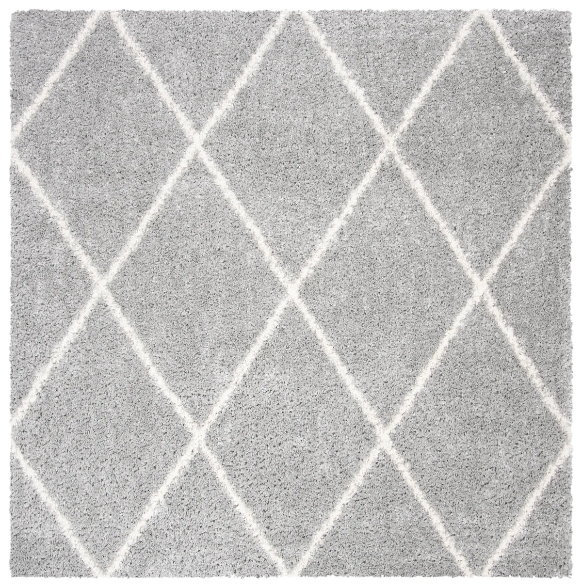Safavieh Parma Shag 6'-7" x 6'-7" Rug in Grey / Cream