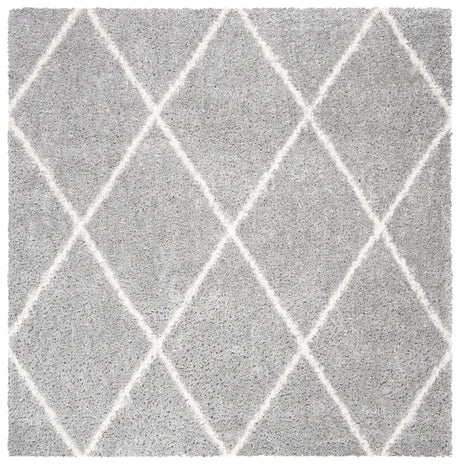 Safavieh Parma Shag 6'-7" x 6'-7" Rug in Grey / Cream