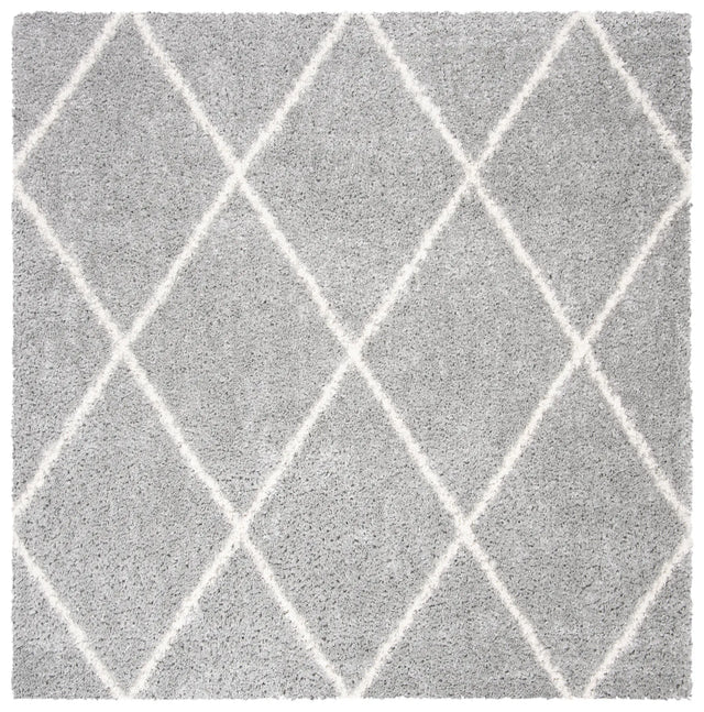 Safavieh Parma Shag 6'-7" x 6'-7" Rug in Grey / Cream