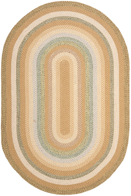 Safavieh Braided 6'-0" x 9'-0" Rug in Tan / Multi