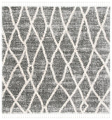 Safavieh Berber Fringe Shag 6'-7" x 6'-7" Rug in Grey / Cream