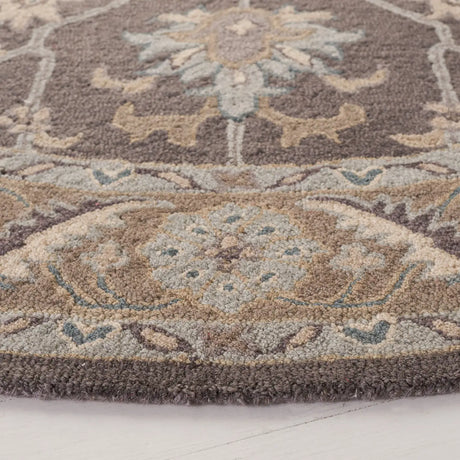 Safavieh Blossom 6'-0" x 6'-0" Rug in Dark Grey / Light Brown