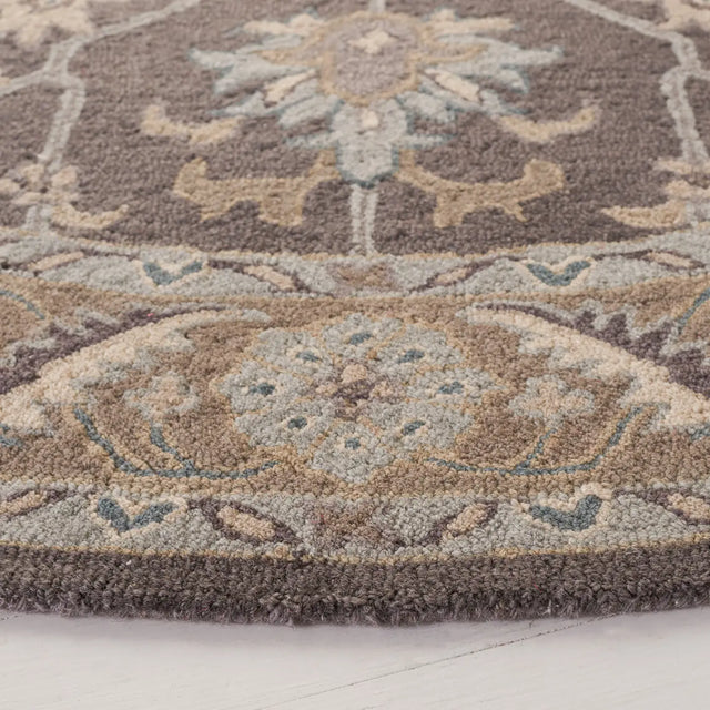 Safavieh Blossom 6'-0" x 6'-0" Rug in Dark Grey / Light Brown