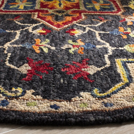 Safavieh Aspen 5'-0" x 5'-0" Rug in Charcoal / Cream