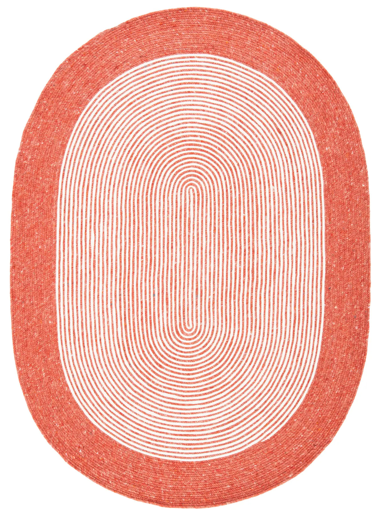Safavieh Braided 5'-0" x 7'-0" Rug in Red / Ivory