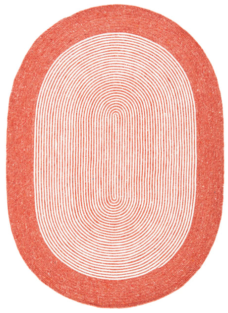 Safavieh Braided 5'-0" x 7'-0" Rug in Red / Ivory