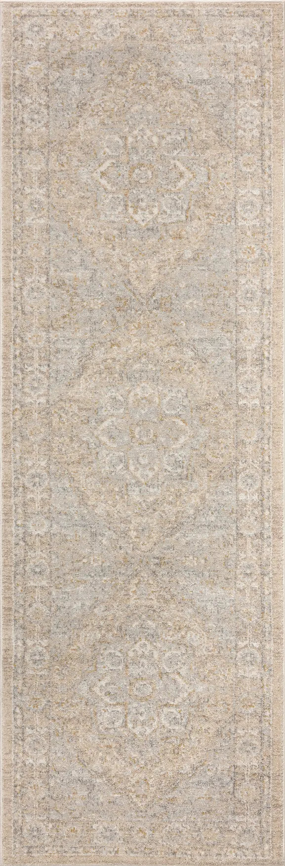 Loloi Odette Odt-05 Beige/Silver Rug - runner flat