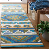 Safavieh Aspen 2'-3" x 9'-0" Rug in Blue / Yellow